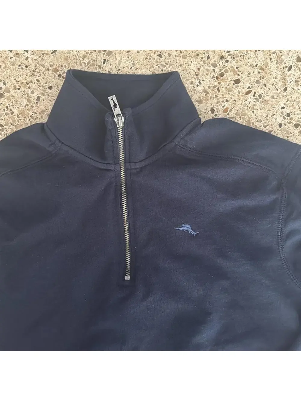 Tommy Bahama youth quarter zip navy top size medium size 10 to 12